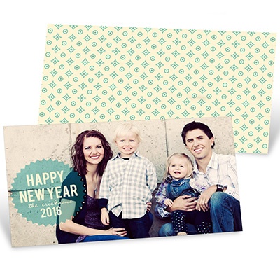 Seasonal Seal -- Happy New Years Photo Cards