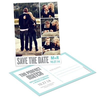 Mesmerizing Match -- Photo Save the Date Postcards