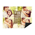 Modern Photo Collage Magnet -- Unique Save the Date Magnets