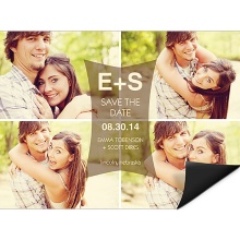 Modern Photo Collage Magnet -- Unique Save the Date Magnets
