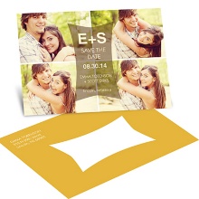 Modern Photo Collage -- Wedding Save the Date Postcards