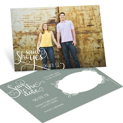 Say it Sweetly Horizontal Photo -- Save the Date Postcards