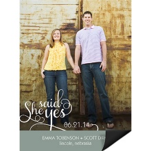 She Said Yes -- Wedding Save the Date Magnets