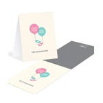 Boy Girl Balloons -- Personalized Baby Thank You Notes
