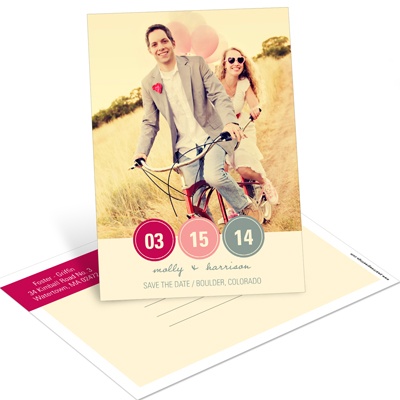 Circle the Date Vertical Photo -- Save the Date Postcards