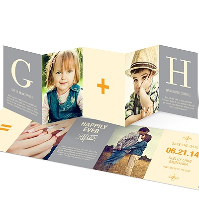 Sweet Math -- Contemporary Save the Date Cards