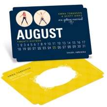 Romantic Calendar -- Personalized Save the Date Postcards