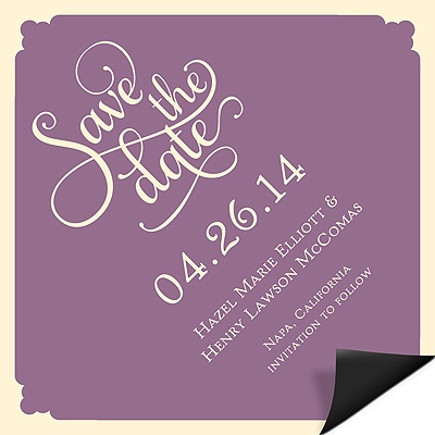 Diamond Shape -- Personalized Save the Date Magnets