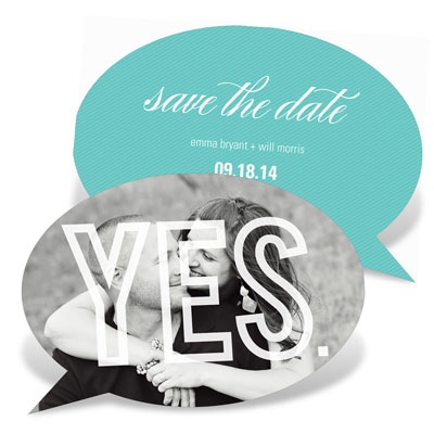 Chat Bubble -- Fun Save the Date Cards