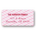 Lovely Diagonal Stripes -- Valentine Address Labels