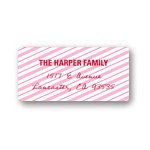 Lovely Diagonal Stripes -- Valentine Address Labels