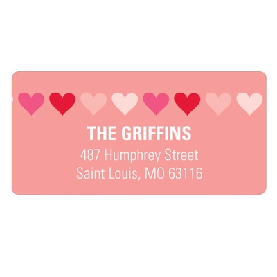 Heart Banner -- Valentine Address Labels