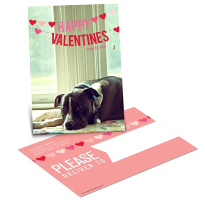 Blissful Heart Banner -- Valentine Postcards