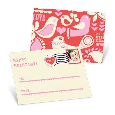 Kissed Photo Stamp --  Valentine's Day Cards for Kids