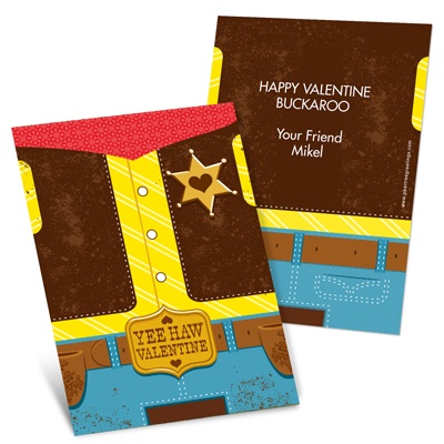 Yee Haw Cowboy -- Kids Valentine's Day Cards