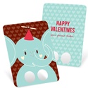 Elephant Finger Puppet -- Kids Valentines Day Cards
