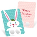 Bunny Finger Puppet -- Kids Valentine Cards