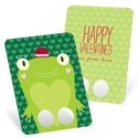 Kids Frog FInger Puppet -- Unique Valentines Day Cards