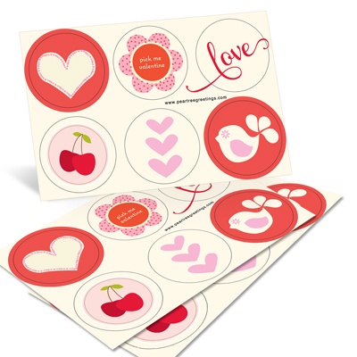 Vintage Icons -- Valentine Stickers