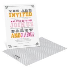 Stamped Fonts -- Vintage Birthday Invitations