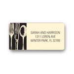 Stylish Silverware -- Unique Return Address Labels
