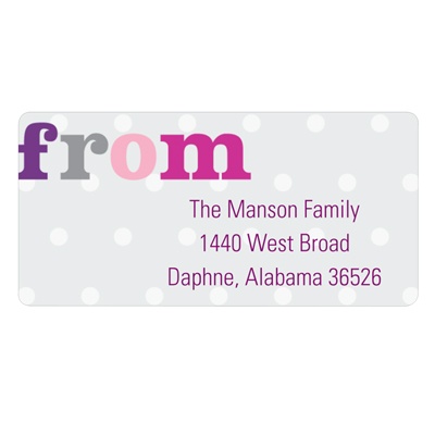 Dotted to Perfection -- Polka Dot Address Labels