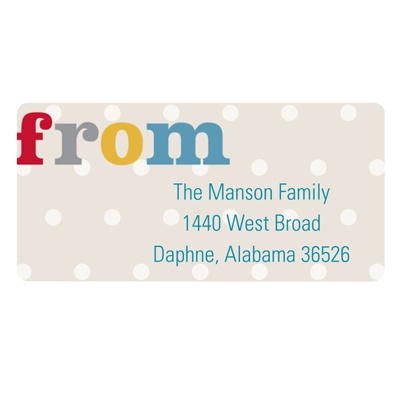 Sweet Polka Dots -- Fun Address Labels