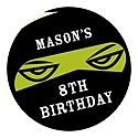 Sneaky Boy Ninja -- Kids Birthday Favor Stickers