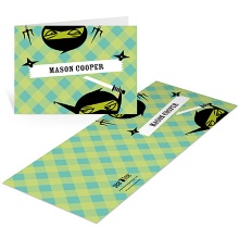 Sneaky Ninjas in Blue -- Kids Thank You Cards