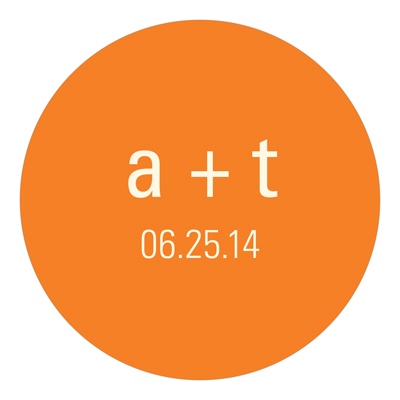 Modern Monogram Pairing -- Wedding Favor Stickers