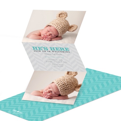 Chevron Dreams -- Trifold Birth Announcements