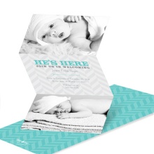 Trendy Chevron Stripes -- Baby Adoption Announcements