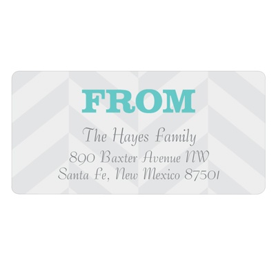 Trendy Chevron Stripes -- Personalized Return Address Labels