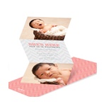 Chic Chevron Stripes -- Adoption Birth Announcements