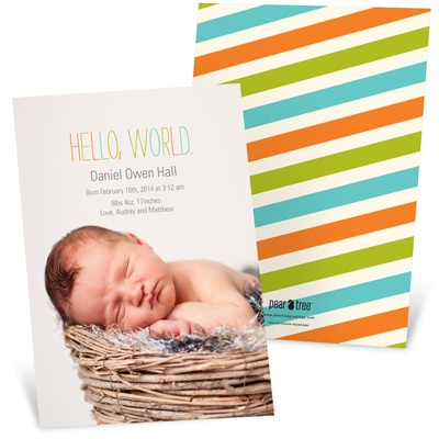 Sweet Debut -- Trendy Birth Announcements