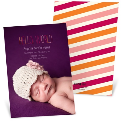 Sweet Debut -- Contemporary Birth Announcements