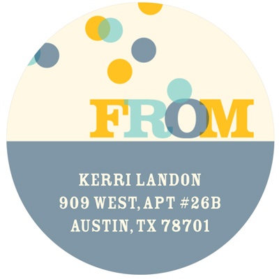 Confetti Celebration -- Birthday Return Address Labels