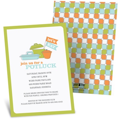 Let's Dish -- Potluck Invitations