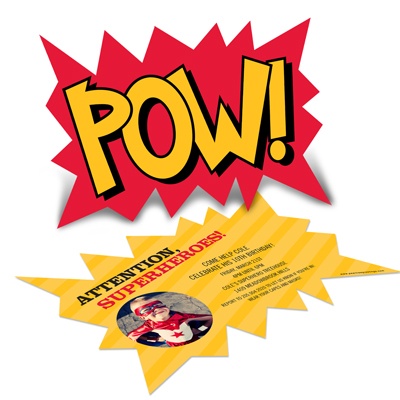 Calling All Superheroes! -- Superhero Photo Birthday Invitations