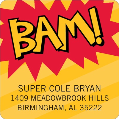 Calling All Superheroes! -- Kids Return Address Labels