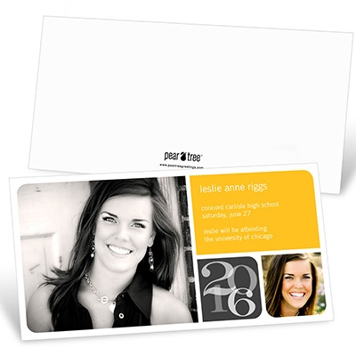 Blocked Year -- High School Graduation Photo Announcements