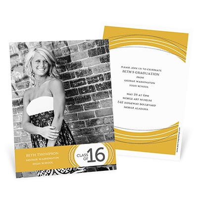 Vibrant Sketch -- Graduation Announcement Cards