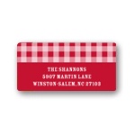Giddy with Gingham -- Family Return Address Labels