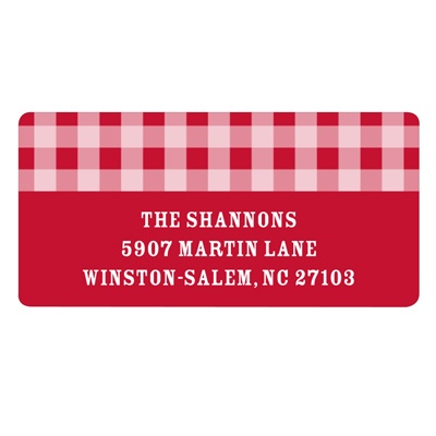 Giddy with Gingham -- Family Return Address Labels