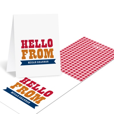 Giddy with Gingham -- Personalized Thank You Note Cards