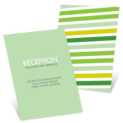 I Do Stripes -- Wedding Invitation Reception Cards