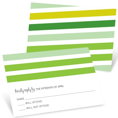 I Do Stripes -- Custom RSVP Cards
