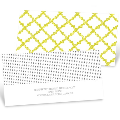 Patterned Perfection -- Reception Cards
