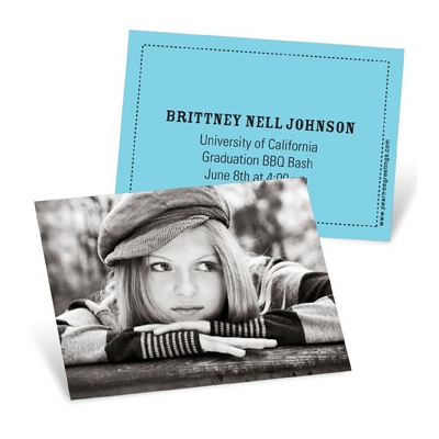 THE GOLDEN TICKET -- BOY PHOTO BIRTH ANNOUNCEMENT, 2in. x 4in. Folded Holiday Card