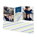 Transparent Stripes -- Photo Graduation Invitations